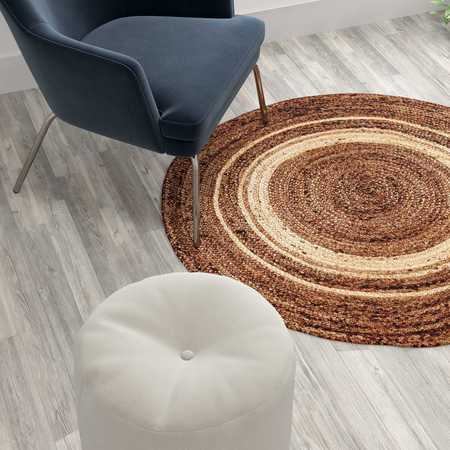 Flash Furniture 4 Foot Natural Round Indoor Jute Rug - Area Rugs RC-JR-2045-12-48-GG